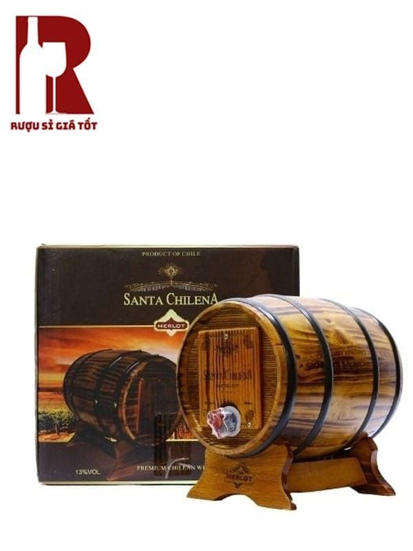 Rượu Vang Chile Đỏ Trống Santa Chilena 3L