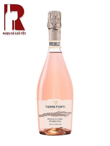 Rượu Vang Nổ Ý Terre Forti Novebolle Rose Extra Dry Romagna DOC