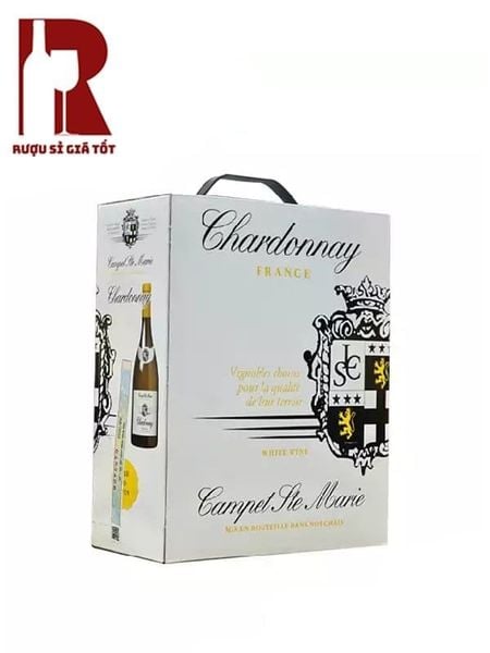 Rượu Vang Bịch Pháp Trắng Campet Chardonnay