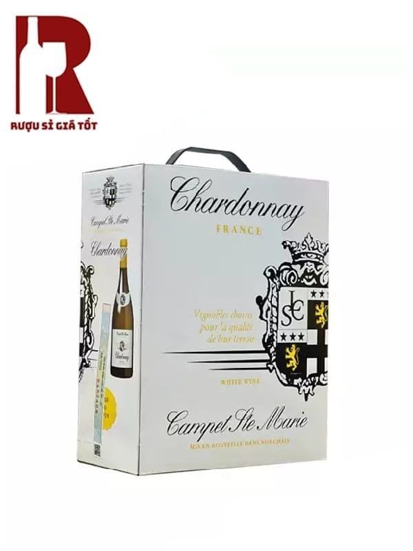 Rượu Vang Bịch Pháp Trắng Campet Chardonnay