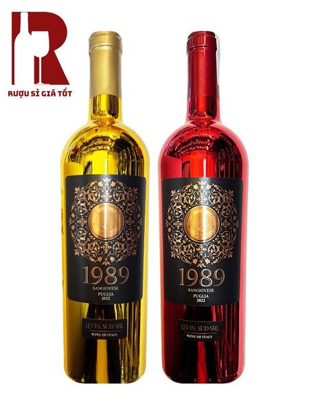 Rượu Vang Ý Đỏ 1989 Chát Nhãn Gold - Red