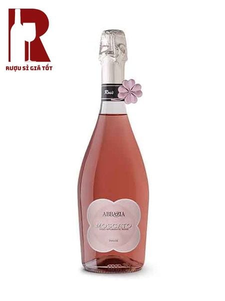 Rượu Vang Ý Trắng Ngọt Abbazia Moscato Spumante Rose Italia Dolce