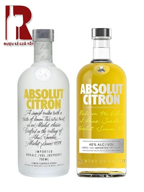 Rượu Vodka Absolut Citron