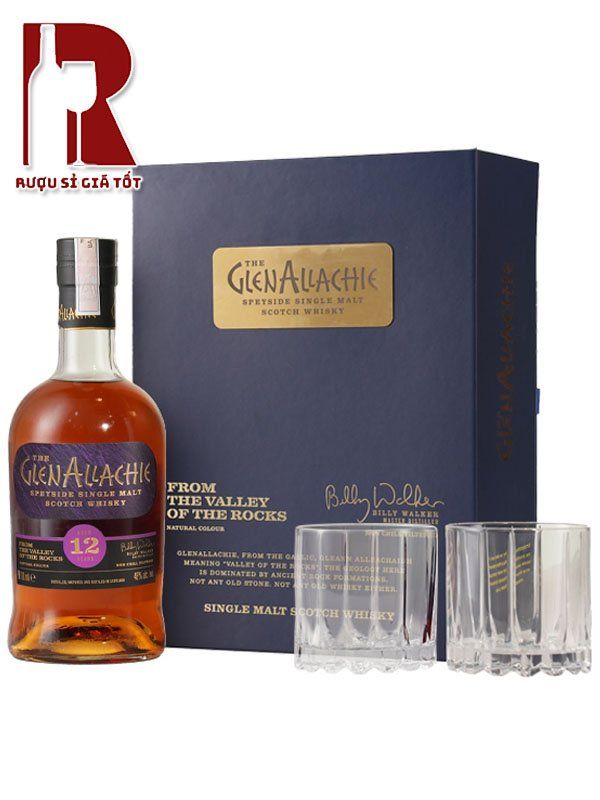 Rượu Glenallachie 12 Năm Sherry Hộp Quà Kèm 2 Ly