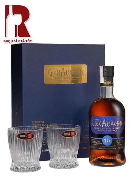 Rượu Glenallachie 15 Năm Sherry Hộp Quà Kèm 2 Ly