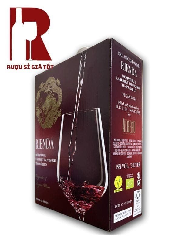 Rượu Vang Bịch Tây Ban Nha Rienda Blend Organic