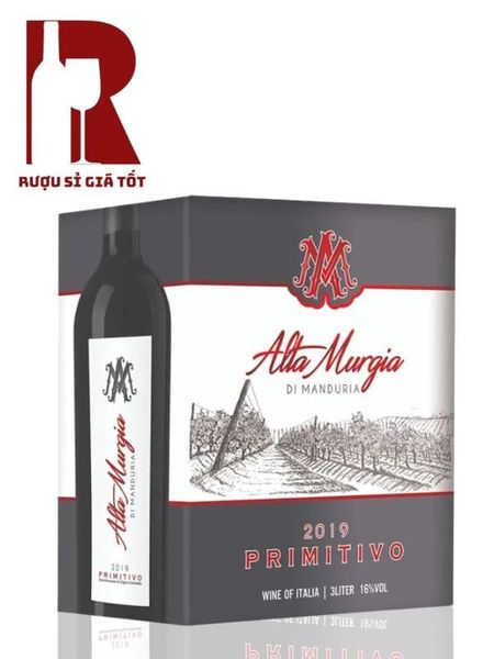 Rượu Vang Bịch Ý Alta Murgia Primitivo Puglia