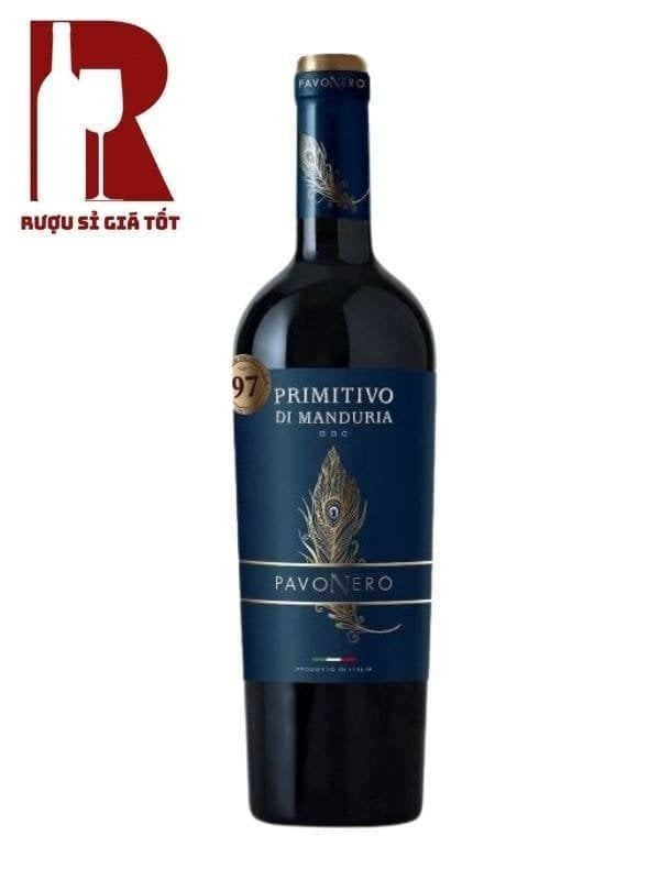 Rượu Vang Ý Đỏ PavoNero Primitivo di Manduria DOC
