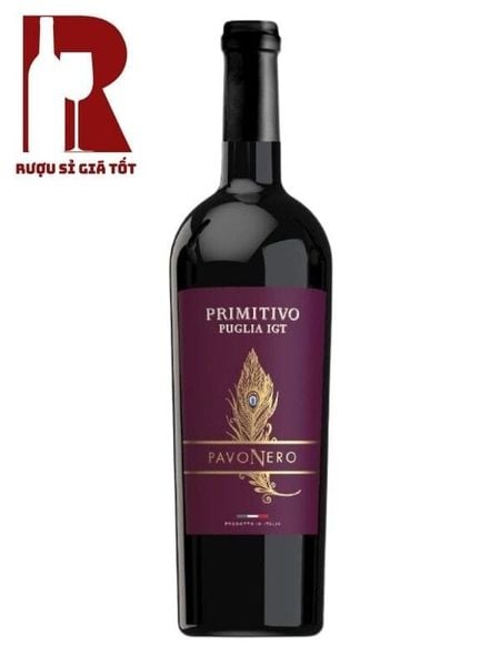 Rượu Vang Ý Đỏ PavoNero Primitivo Puglia IGT