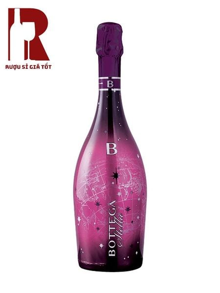 Rượu Vang Nổ Ý Bottega Stella Millesimato Extra Brut Rosato Led Version