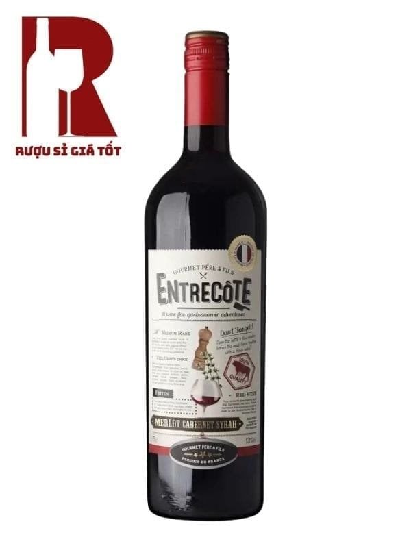 Rượu Vang Pháp Đỏ Entrecote Merlot Cabernet Shiraz VDP