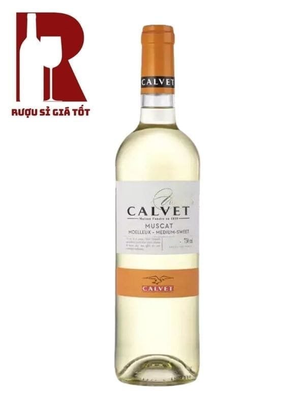 Rượu Vang Pháp Trắng Calvet Varietals Muscat Moelleux Medium Sweet