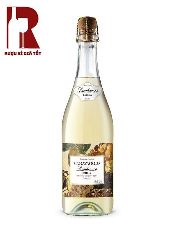 Rượu Vang Nổ Caravaggio Lambrusco Emilia Amabile Bianco