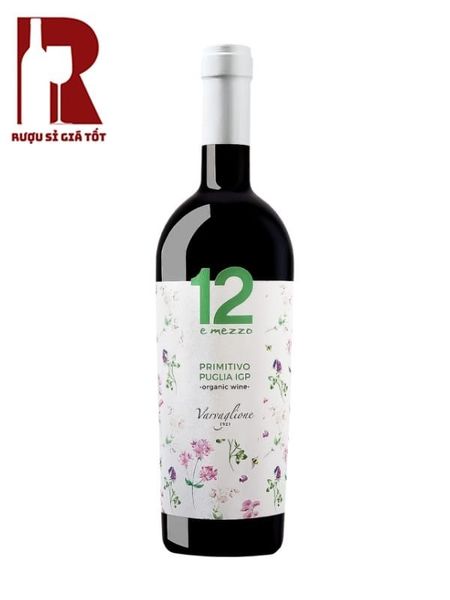 Rượu Vang Ý Đỏ 12 E Mezzo Primitivo Organic