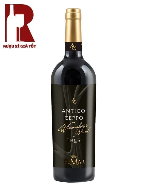 Rượu Vang Ý Đỏ Antico Ceppo Lazio Rosso Tres IGP