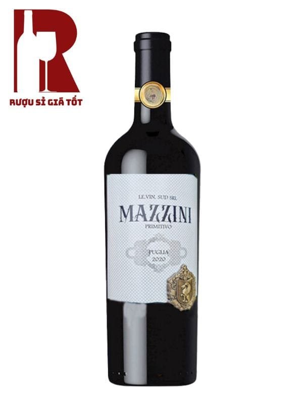 Rượu Vang Ý Đỏ Mazzini Primitivo Puglia 17 Độ nhập khẩu