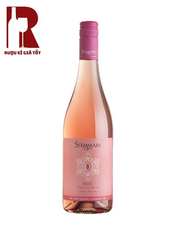 Rượu Vang Ý Hồng Stemmari Nero D'avola Rose Siciliane IGT