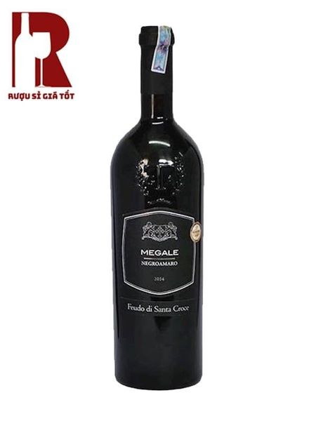 Rượu Vang Ý Đỏ Megale Negroamaro Salento Nhãn Đen