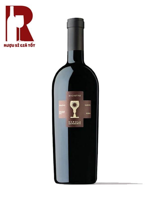 Rượu Vang Ý Đỏ Schola Sarmenti Diciotto Salento IGT - Chén Thánh Nâu