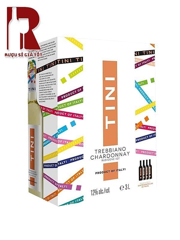 Rượu Vang Bịch Ý Tini Trebbiano Chardonnay Rubicone
