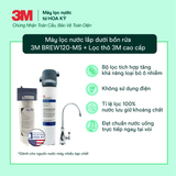  Bộ Sản Phẩm Máy Lọc Nước Lắp Dưới Bồn Rửa 3M BREW120-MS Kèm Lọc Thô Cao Cấp 