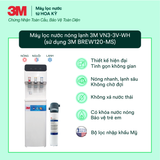  Cây Lọc Nước Nóng Lạnh 3M VN3-3V-WH (Tích Hợp Máy Lọc Nước 3M BREW120-MS) 