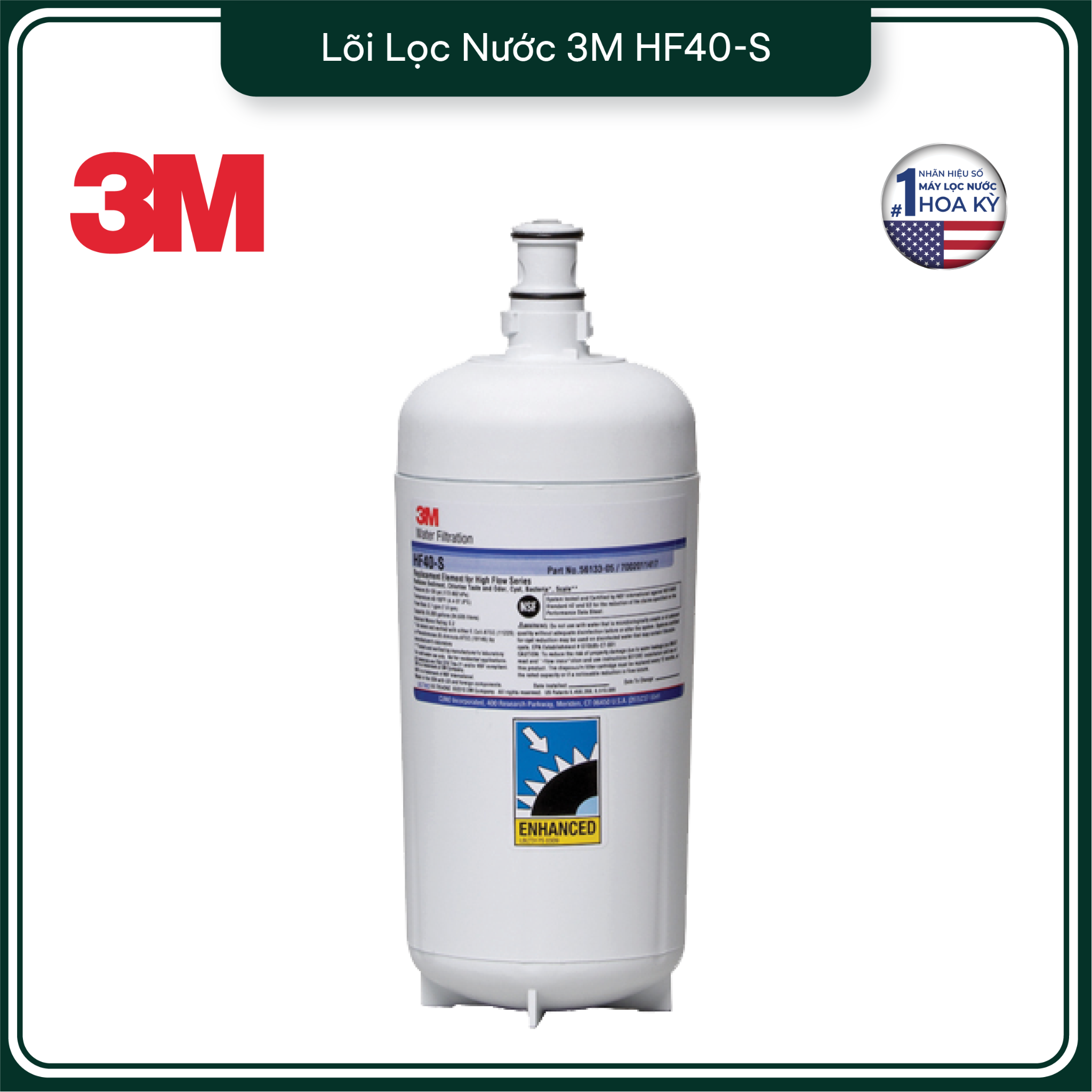  Lõi Thay Cho Máy Lọc Nước 3M ICE140-S (MÃ HF40-S và FF100) 