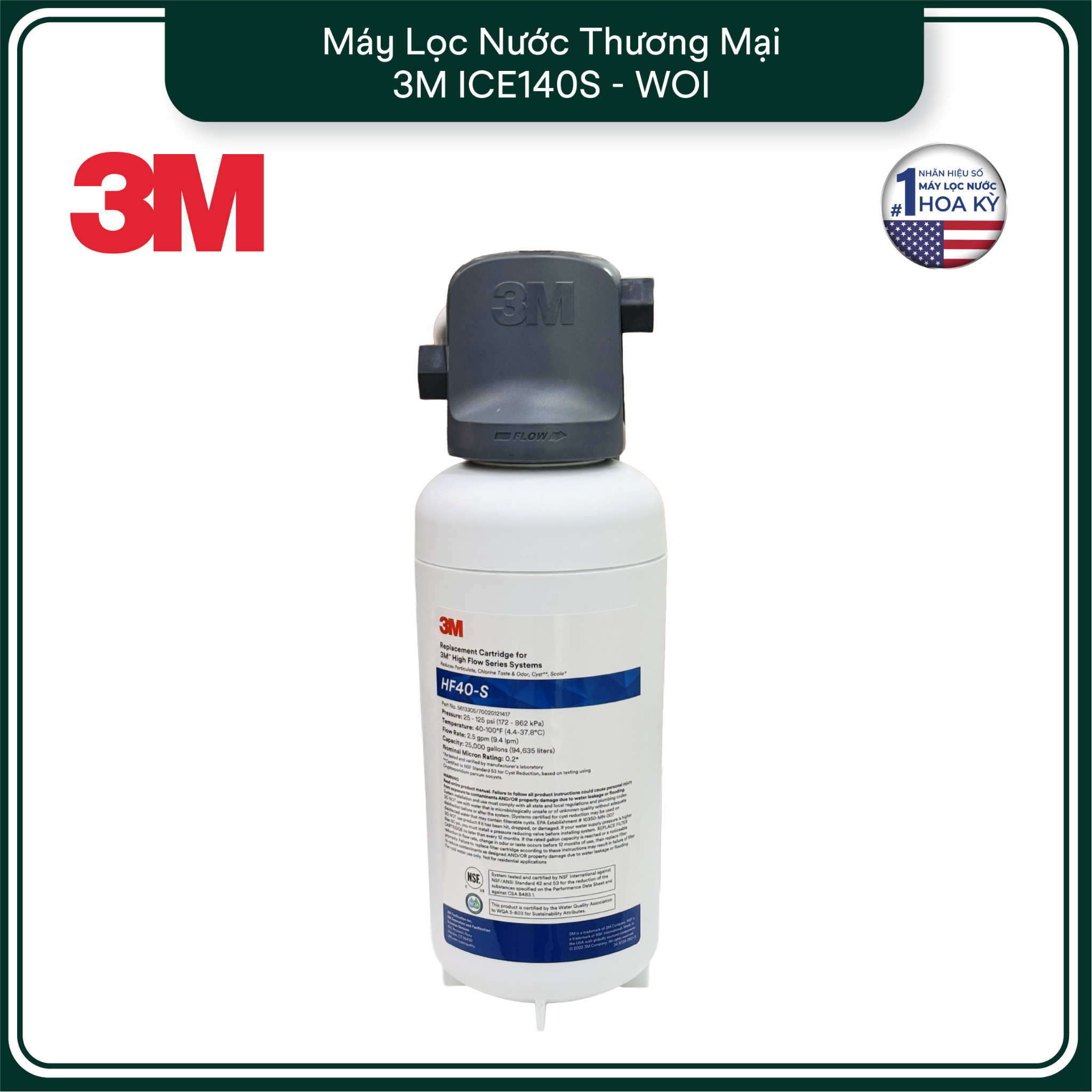  Máy Lọc Nước Công Suất Lớn Dành Cho Nhà Hàng, Quán Cà Phê 3M ICE140S-WOI 