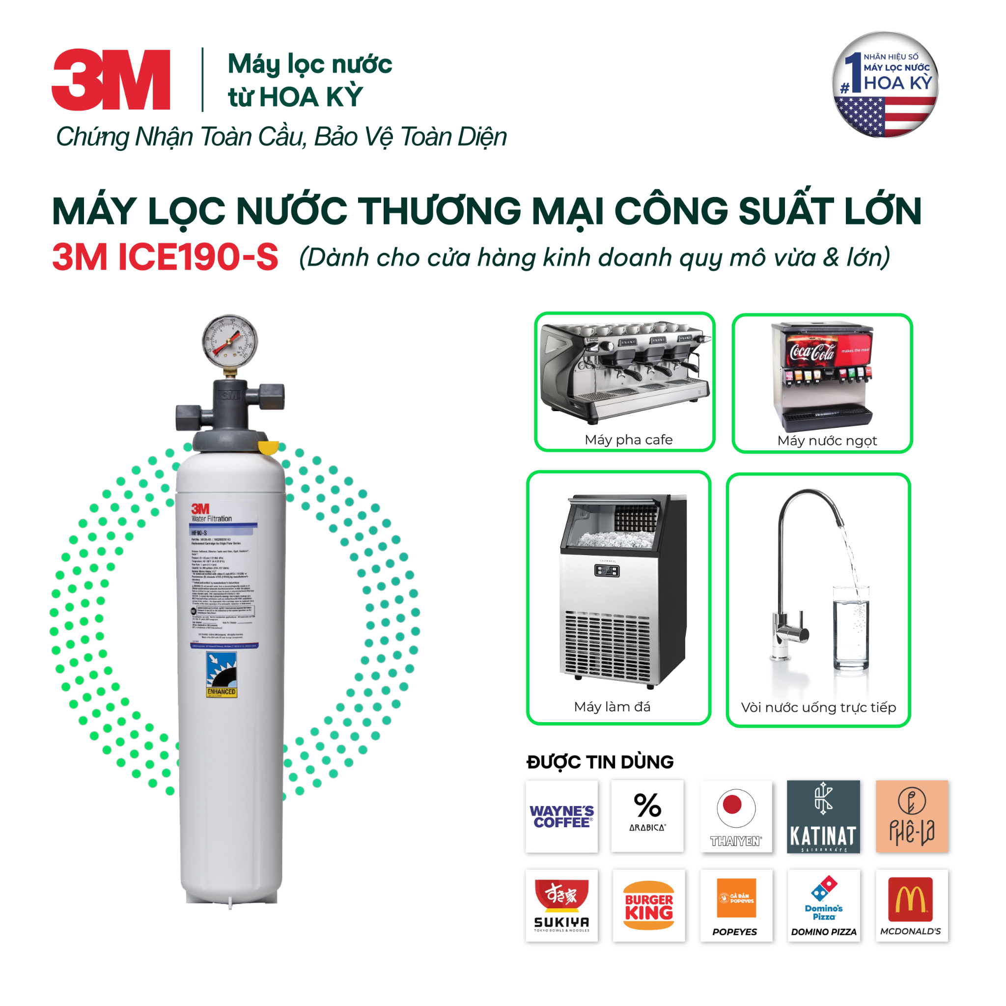  Máy Lọc Nước Công Suất Lớn Dành Cho Thương Mại 3M ICE190-S 