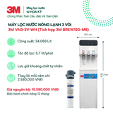  Cây Lọc Nước Nóng Lạnh 3M VN3-3V-WH (Tích Hợp Máy Lọc Nước 3M BREW120-MS) 