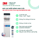  Cây Lọc Nước Nóng Lạnh 3M VN3-3V-WH (Tích Hợp Máy Lọc Nước 3M BREW120-MS) 