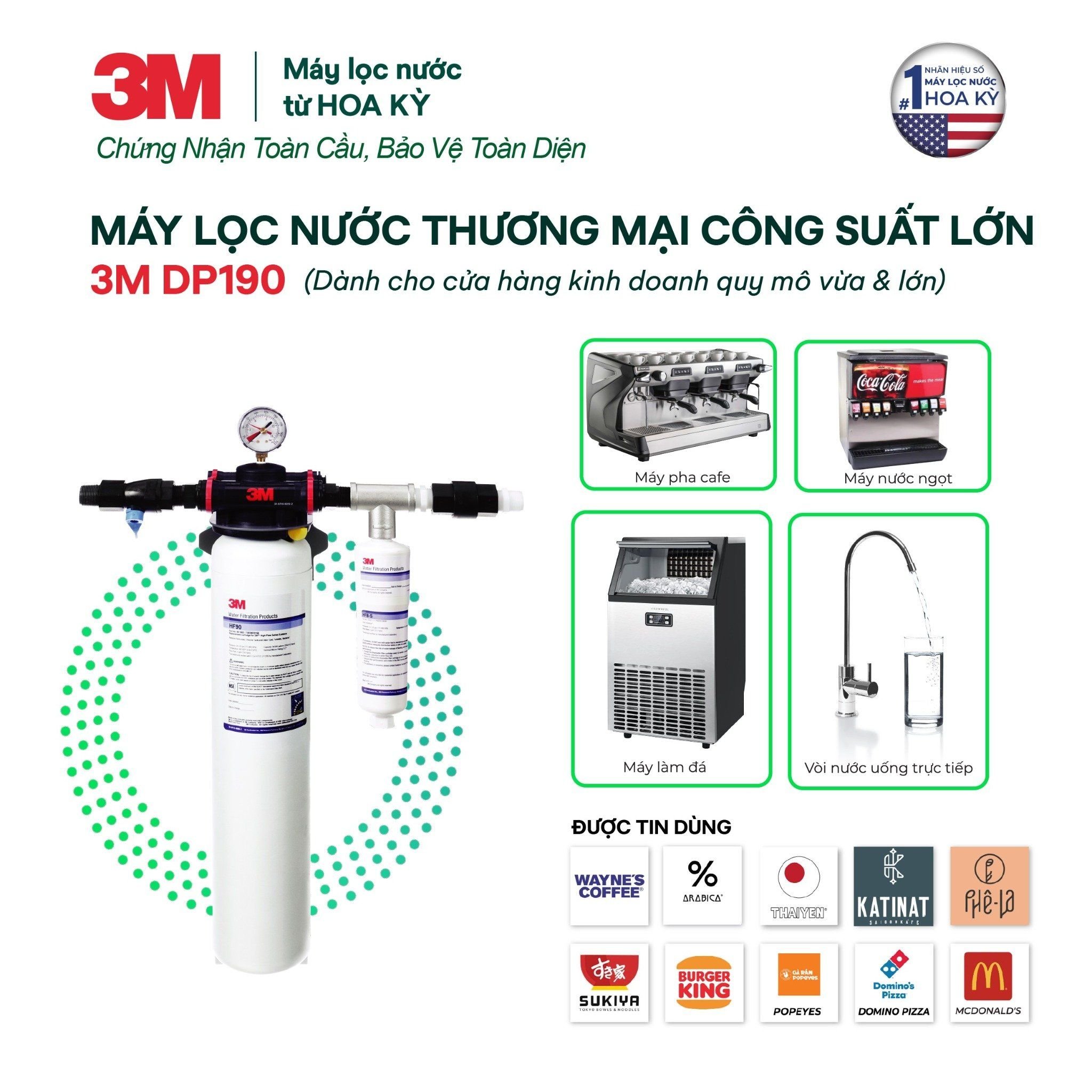  Máy Lọc Nước Công Suất Lớn Dành Cho Thương Mại 3M DP190 