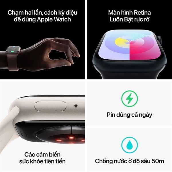 Apple Watch Seri 9 viền nhôm dây vải