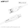 Cáp truyền dữ liệu, sạc các thiết bị di động (iPhone, iPad...) Acefast C3-02, USB-A to Lightning MFI ,bọc nhựa TPE, đã lắp đầu nối điện,không lưu trữ dữ liệu, dài 1.2m, điện áp 5v, hãng sx: Acefast #6974316280835