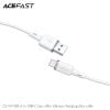 Cáp truyền dữ liệu, sạc các thiết bị di động (Android, Samsung ...) Acefast C2-04, USB-A to USB-C, bọc sillicone, đã lắp đầu nối điện,không lưu trữ dữ liệu, dài 1.2m, điện áp 5v, hãng sx: Acefast #6974316280774