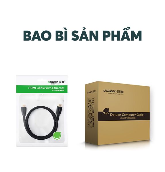 Cáp dữ liệu VIDEO HDMI 2.0 truyền âm thanh hình ảnh dài 3M Ugreen ( 40411)