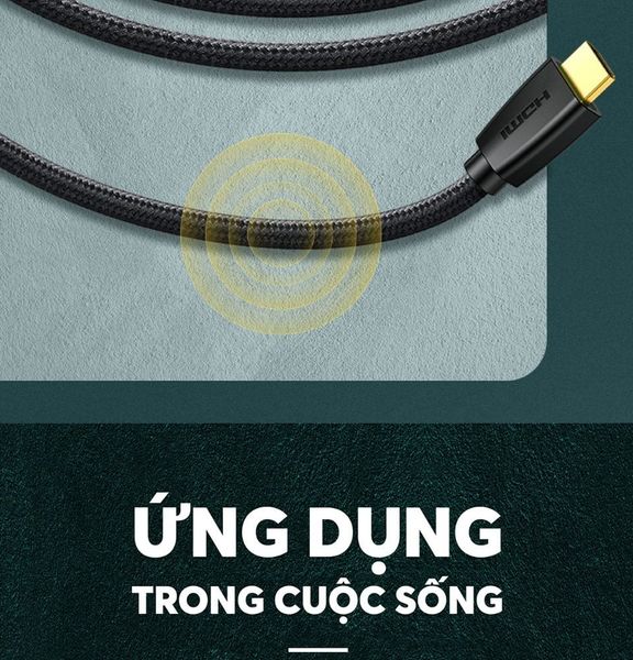Cáp dữ liệu VIDEO HDMI 2.0 truyền âm thanh hình ảnh dài 2M Ugreen ( 40410)