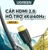 Cáp dữ liệu VIDEO HDMI 2.0 truyền âm thanh hình ảnh dài 2M Ugreen ( 40410)
