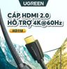 Cáp dữ liệu VIDEO HDMI 2.0 truyền âm thanh hình ảnh dài 3M Ugreen ( 40411)