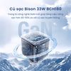 Cóc sạc Bison 33W GaN (BCH180- Đen/Trắng)