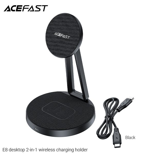 Sạc không dây Acefast E8, 2 trong 1, công suất tối đa 15W, điện áp 5-12v, dùng cho thiết bị di động, hãng sx: Acefast #6974316281597