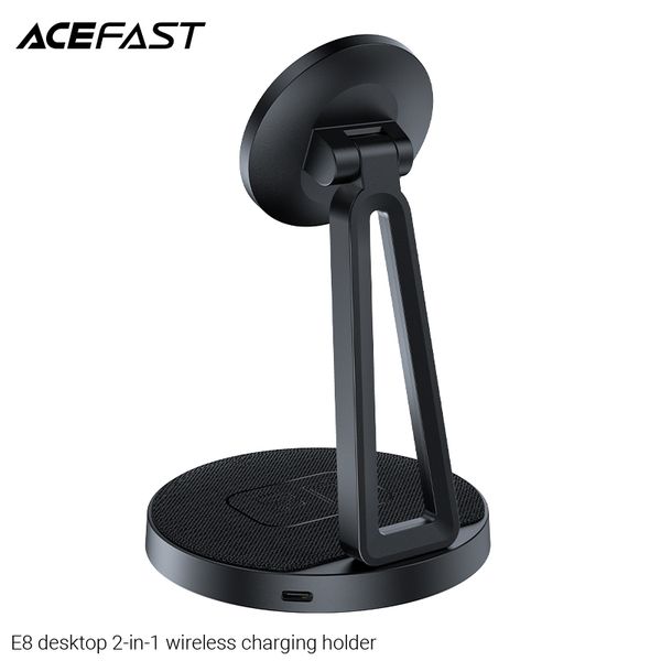 Sạc không dây Acefast E8, 2 trong 1, công suất tối đa 15W, điện áp 5-12v, dùng cho thiết bị di động, hãng sx: Acefast #6974316281597