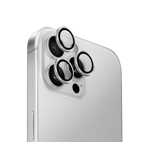 Kính bảo vệ camera UNIQ OPTIX IPHONE 16 PRO (2024) 6.3/6.9 ALUMINIUM CAMERA LENS PROTECTOR - STERLING (SILVER)