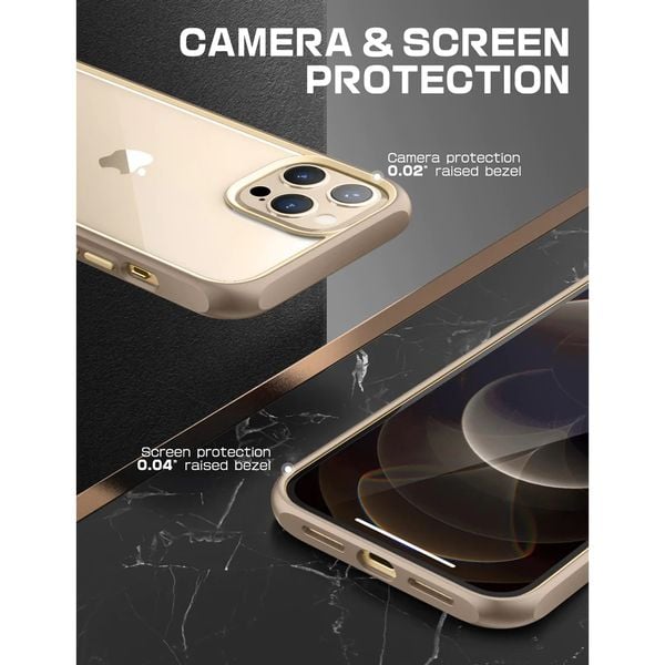 Ốp iPhone 13 Promax Supcase UB-Stype lưng trong viền xám