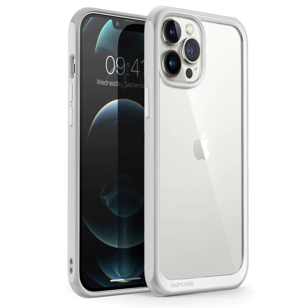 Ốp iPhone 13 Promax Supcase UB-Stype lưng trong viền xám
