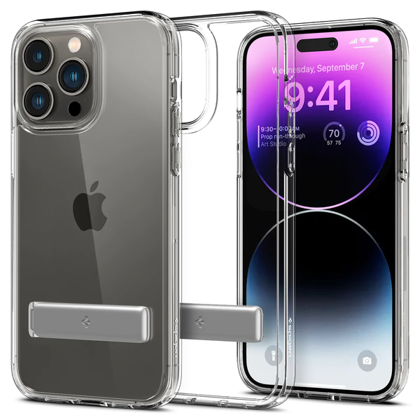 Ốp iPhone 14 Pro Spigen trong suốt có để