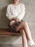  Áo kiểu nữ  Ribbon Puff Blouse  A1-039 