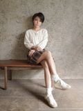  Áo kiểu nữ  Ribbon Puff Blouse  A1-039 