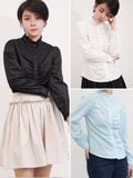  Áo kiểu nữ Lace Ruffle Top A1-042 