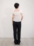  Áo kiểu nữ  Ruffle U-neck  A1-046 
